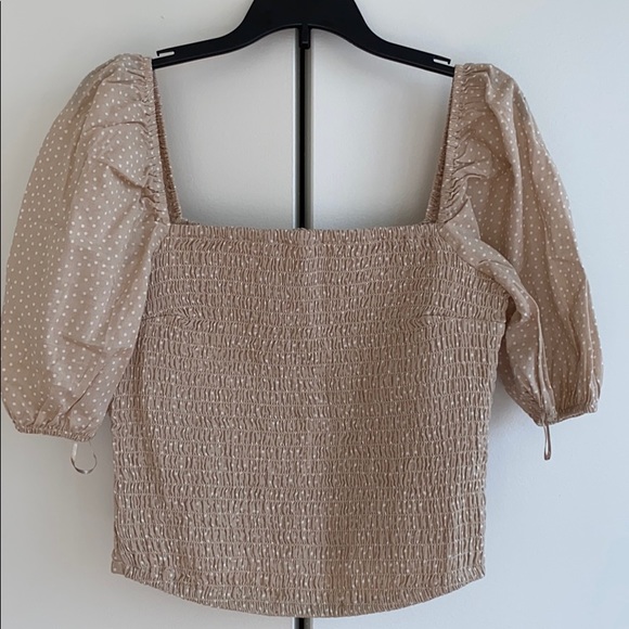 smocked top with sleeves